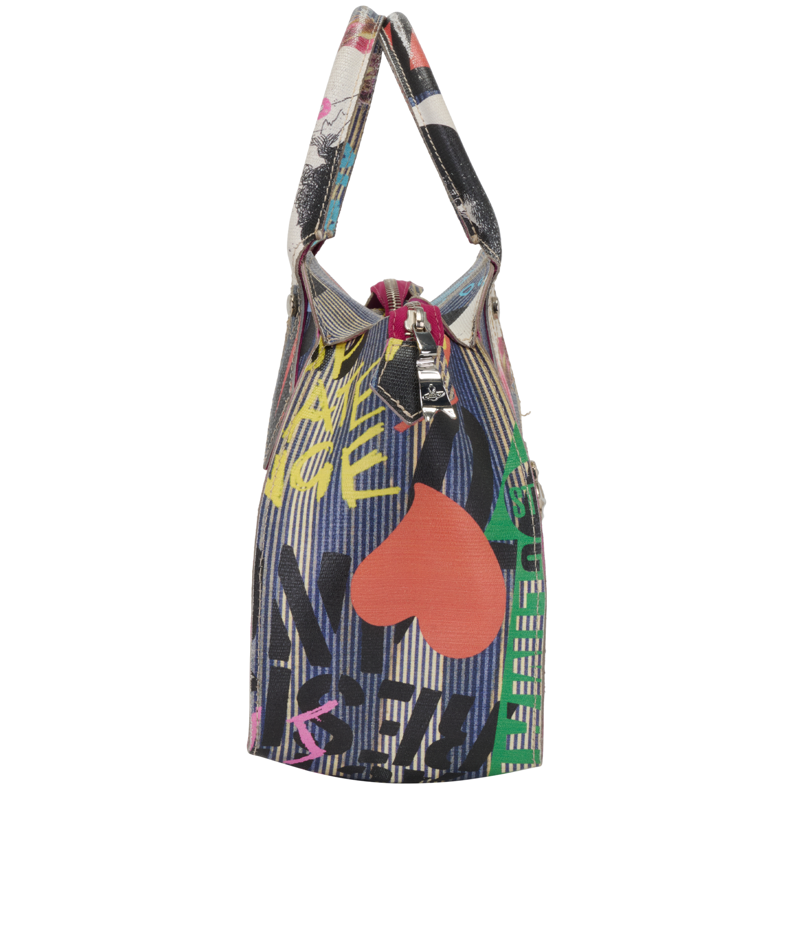 Anarchy, &pound;160, Handbags, Blue/Green/Orange/Pink, Canvas, Side view